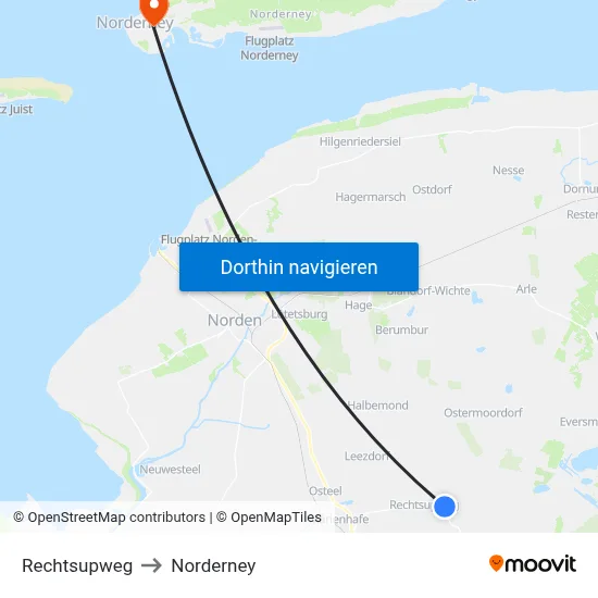 Rechtsupweg to Norderney map