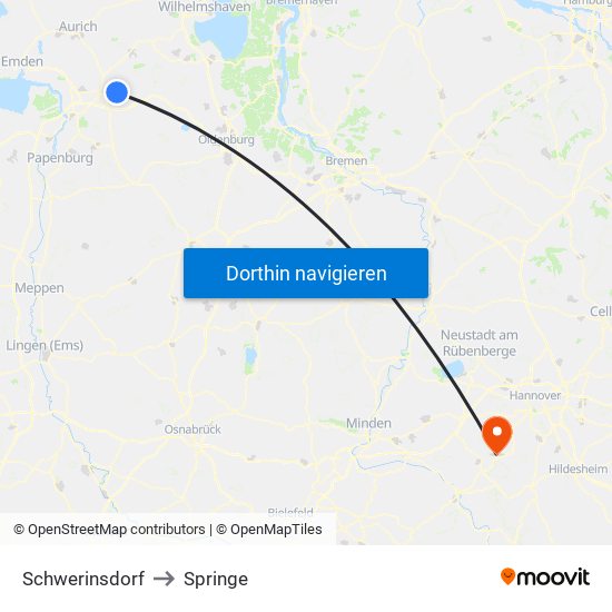 Schwerinsdorf to Springe map