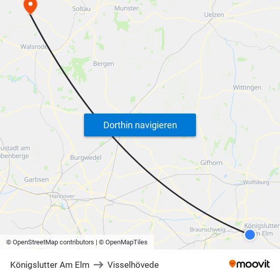 Königslutter Am Elm to Visselhövede map