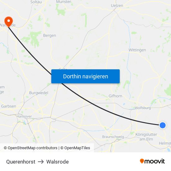 Querenhorst to Walsrode map