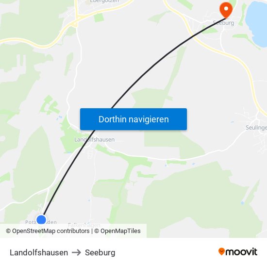 Landolfshausen to Seeburg map