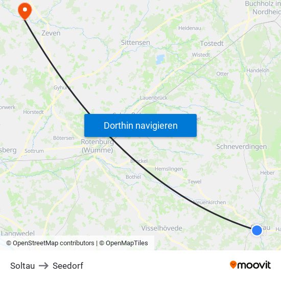 Soltau to Seedorf map