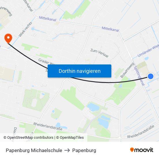 Papenburg Michaelschule to Papenburg map