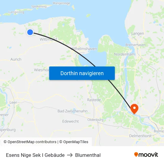 Esens Nige Sek I Gebäude to Blumenthal map