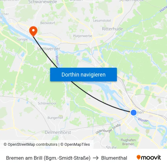 Bremen am Brill (Bgm.-Smidt-Straße) to Blumenthal map
