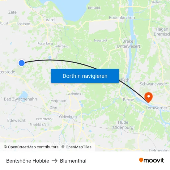 Bentshöhe Hobbie to Blumenthal map