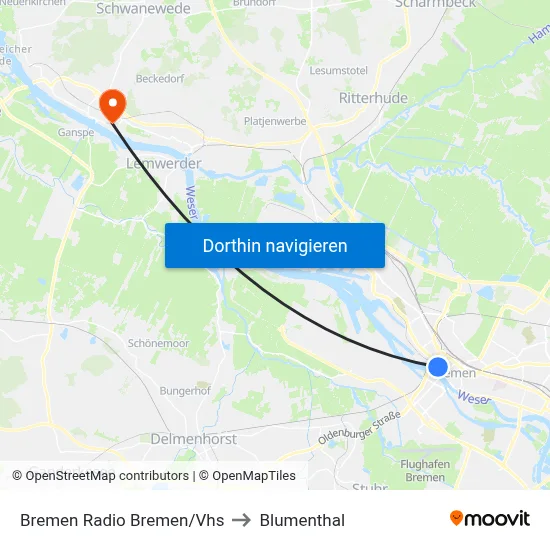 Bremen Radio Bremen/Vhs to Blumenthal map