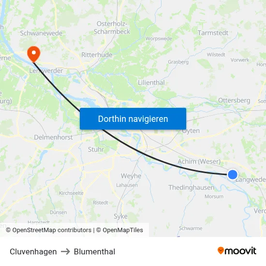 Cluvenhagen to Blumenthal map