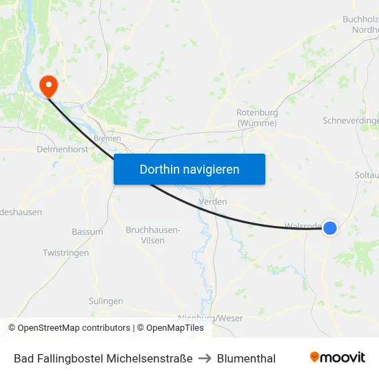 Bad Fallingbostel Michelsenstraße to Blumenthal map