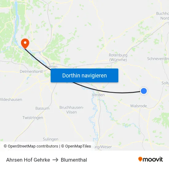 Ahrsen Hof Gehrke to Blumenthal map