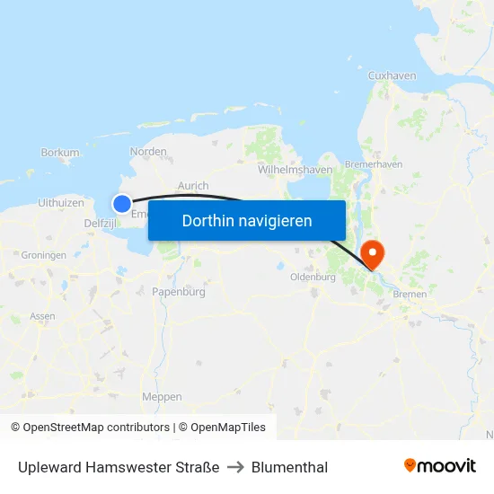 Upleward Hamswester Straße to Blumenthal map