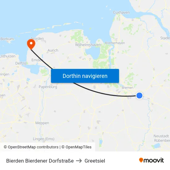 Bierden Bierdener Dorfstraße to Greetsiel map