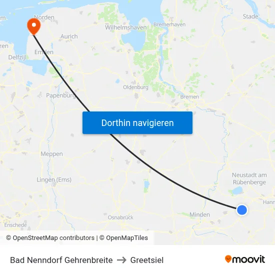 Bad Nenndorf Gehrenbreite to Greetsiel map