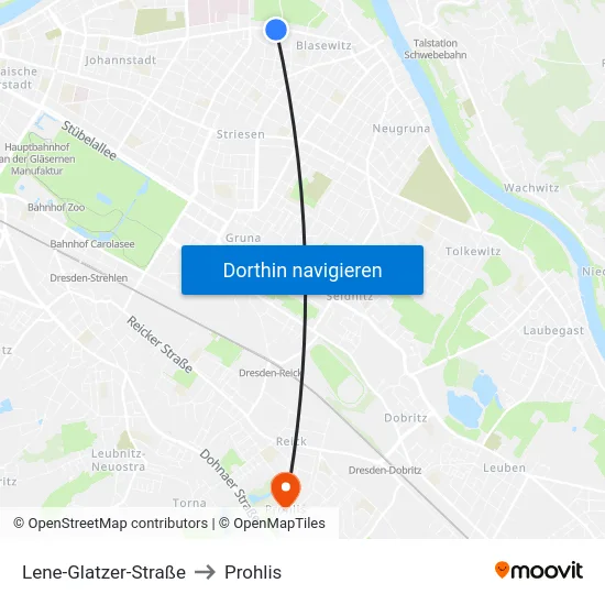 Lene-Glatzer-Straße to Prohlis map
