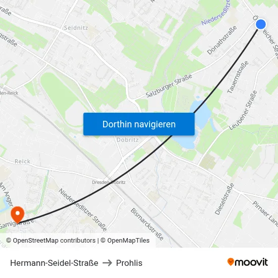 Hermann-Seidel-Straße to Prohlis map