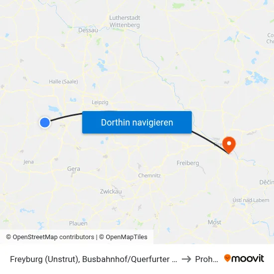 Freyburg (Unstrut), Busbahnhof/Querfurter Str. to Prohlis map