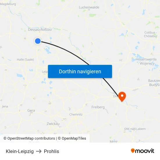 Klein-Leipzig to Prohlis map