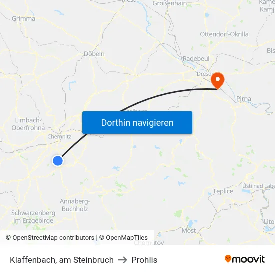 Klaffenbach, am Steinbruch to Prohlis map