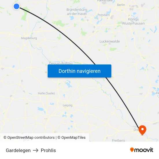 Gardelegen to Prohlis map