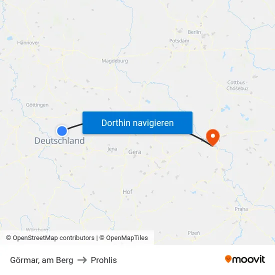 Görmar, am Berg to Prohlis map