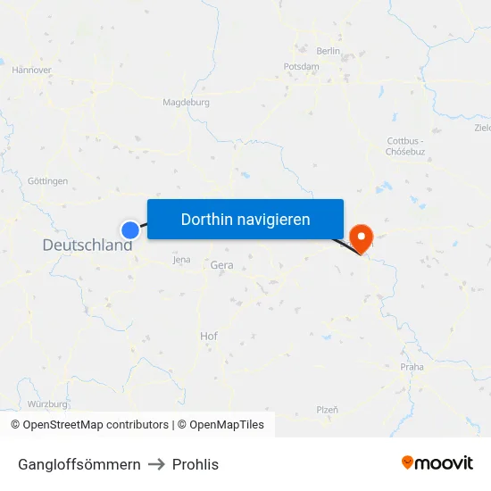 Gangloffsömmern to Prohlis map