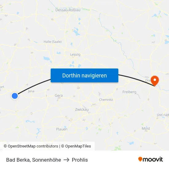 Bad Berka, Sonnenhöhe to Prohlis map