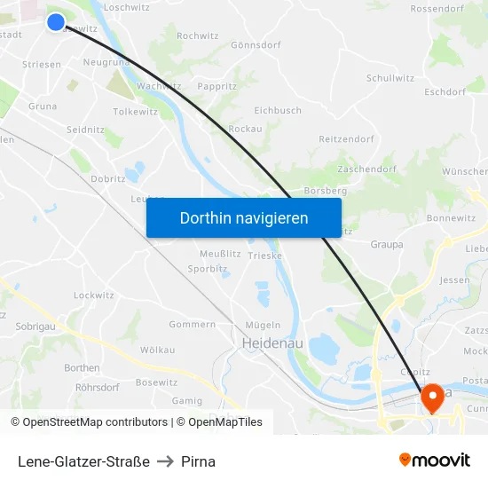 Lene-Glatzer-Straße to Pirna map