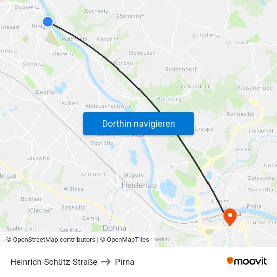 Heinrich-Schütz-Straße to Pirna map