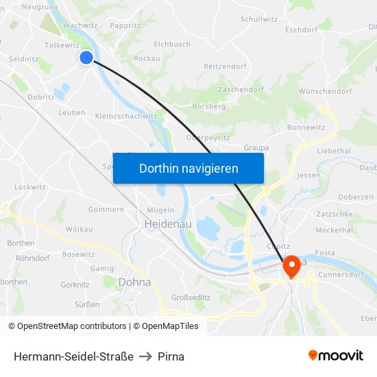 Hermann-Seidel-Straße to Pirna map