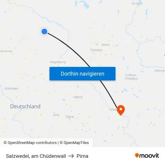 Salzwedel, am Chüdenwall to Pirna map