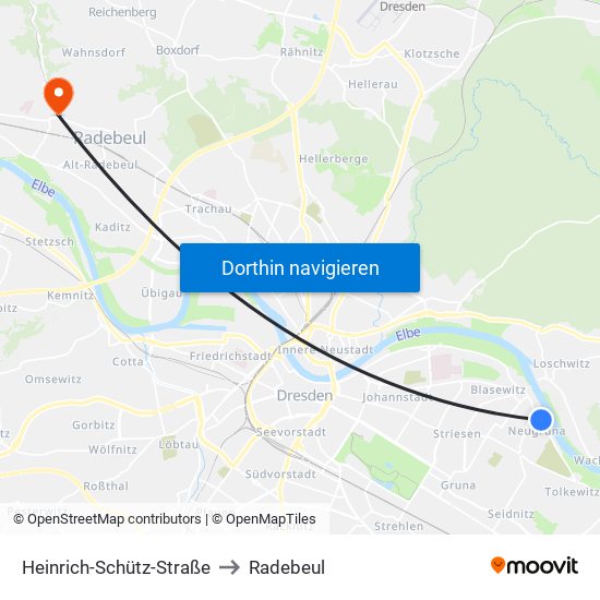 Heinrich-Schütz-Straße to Radebeul map