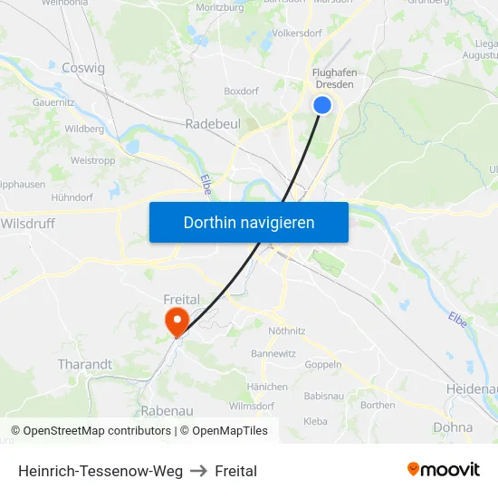 Heinrich-Tessenow-Weg to Freital map