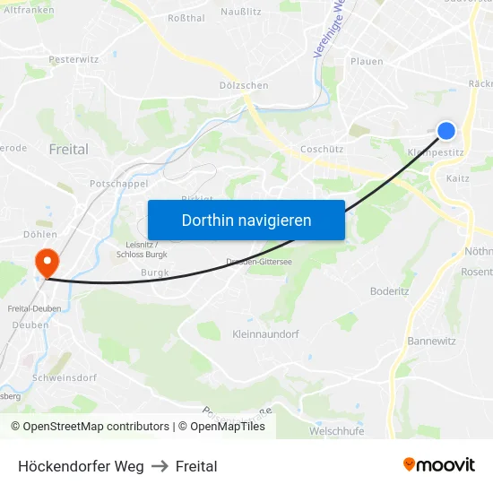 Höckendorfer Weg to Freital map