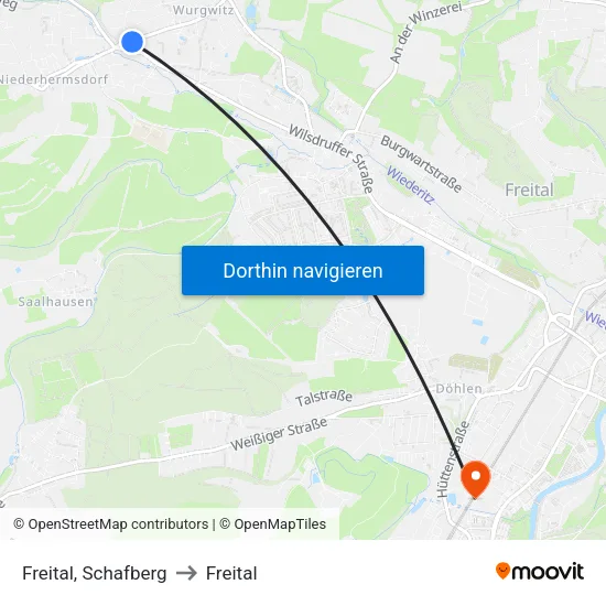 Freital, Schafberg to Freital map