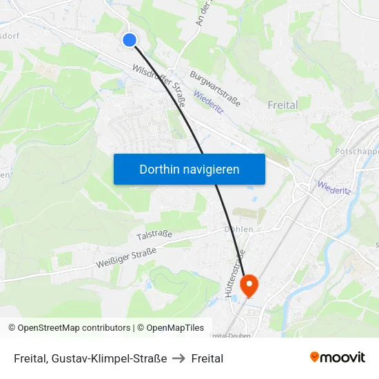 Freital, Gustav-Klimpel-Straße to Freital map