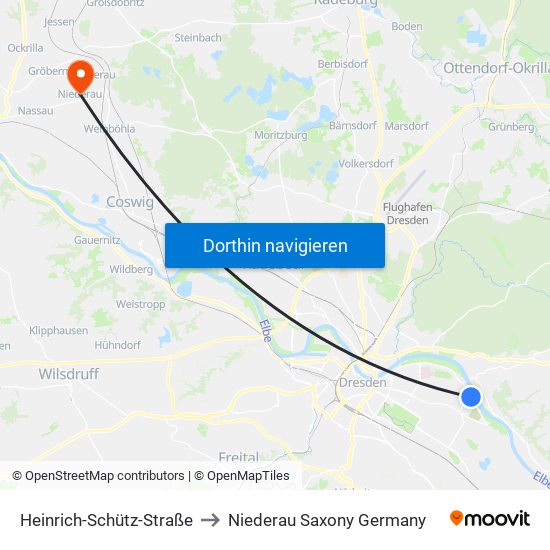 Heinrich-Schütz-Straße to Niederau Saxony Germany map