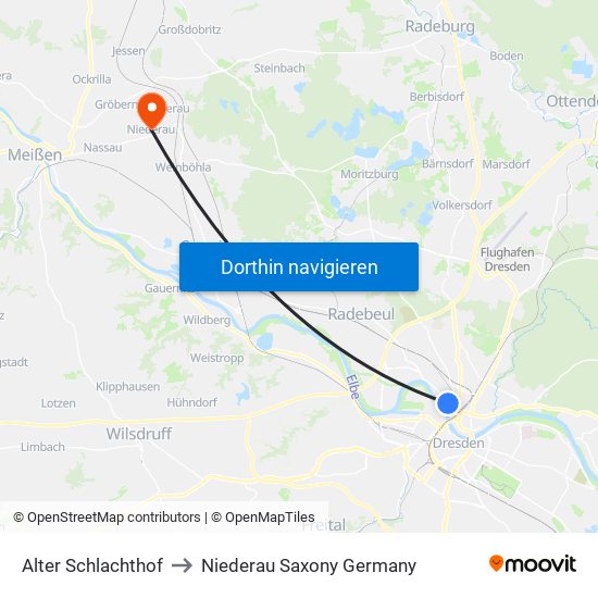 Alter Schlachthof to Niederau Saxony Germany map
