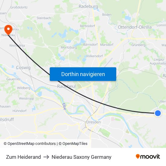 Zum Heiderand to Niederau Saxony Germany map