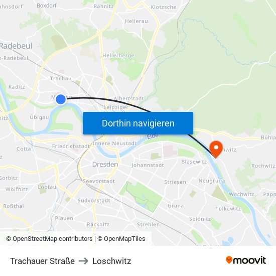 Trachauer Straße to Loschwitz map