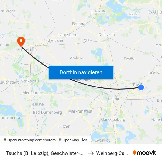 Taucha (B. Leipzig), Geschwister-Scholl-Str. to Weinberg-Campus map