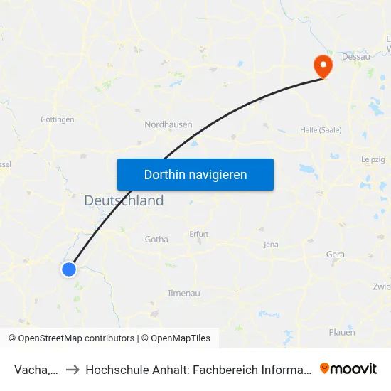 Vacha, Zob to Hochschule Anhalt: Fachbereich Informatik & Sprachen map