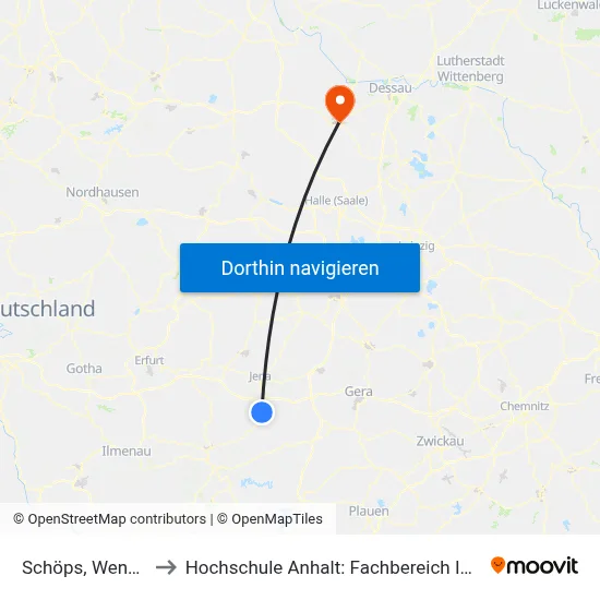 Schöps, Wendeschleife to Hochschule Anhalt: Fachbereich Informatik & Sprachen map