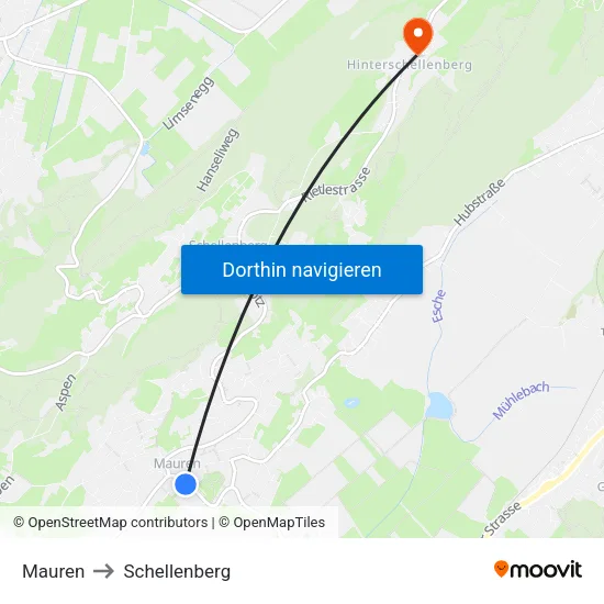 Mauren to Schellenberg map