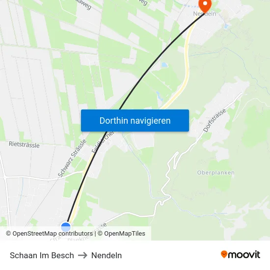 Schaan Im Besch to Nendeln map