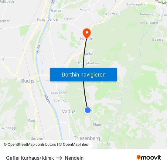 Gaflei Kurhaus/Klinik to Nendeln map