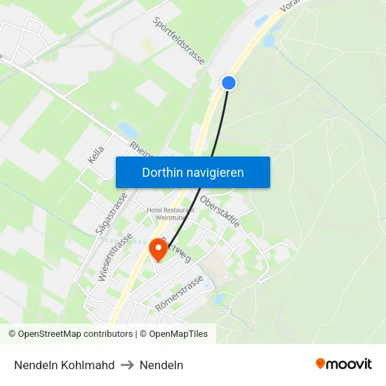 Nendeln Kohlmahd to Nendeln map