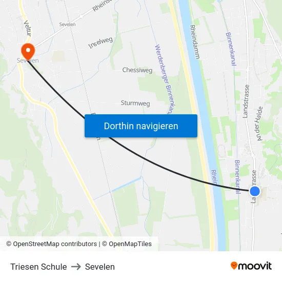Triesen Schule to Sevelen map