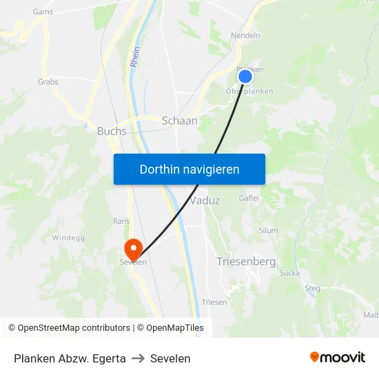 Planken Abzw. Egerta to Sevelen map