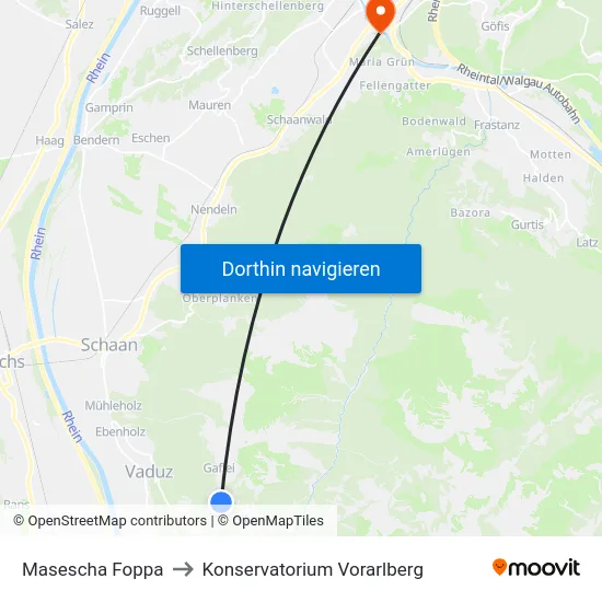Masescha Foppa to Konservatorium Vorarlberg map