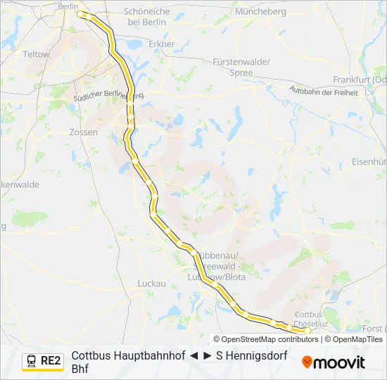 RE2 Train Line Map